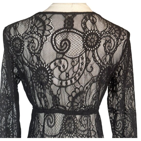 NEW Boho Gypsy XL Beach Goddess Swim Cover Up Black - Picture 8 of 13